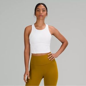 Lululemon Wunder Train White Racerback Crop Tank